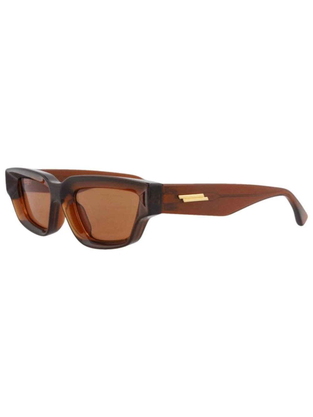 New Bottega Veneta Women's Sunglasses Cat Eye Injection Frame Unisex Brown Brown